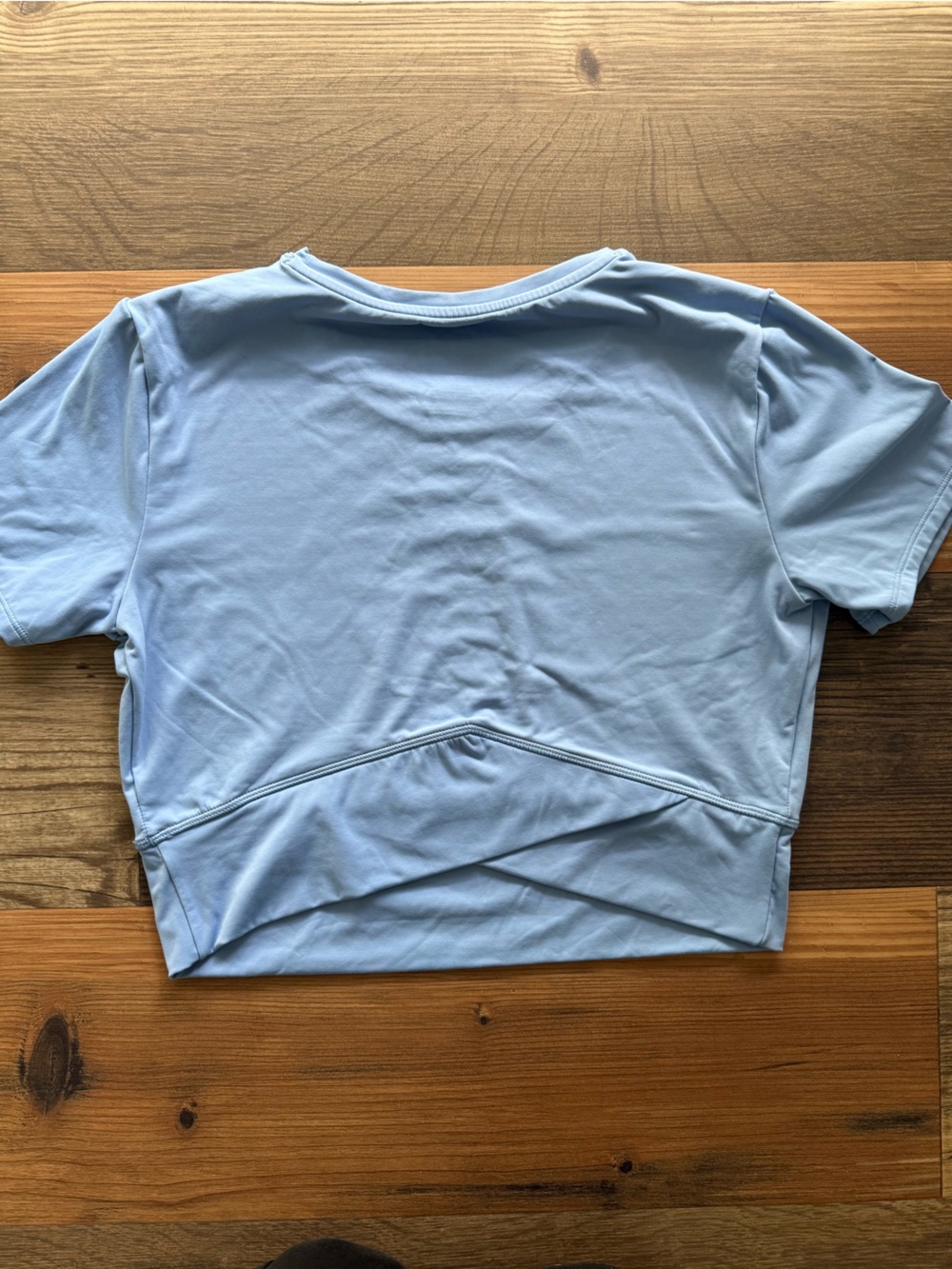 JoyLab Light Blue Performance Crop Top with Split back Activewear Athleisure - Picture 3 of 4